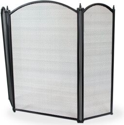 simpa Oakley 3 Panel Fire Guard in Black - thumbnail 3