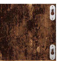 Berkfield Home Decorative CD Wall Shelf Old Wood 75x18x18 cm Engineered Wood in Brown - Size: 75 x 18 x 18 cm - thumbnail 7