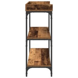 Berkfield Home Console Table Old Wood 100x30x80 cm Engineered Wood & Steel in Brown - Size: 100 x 30 x 80 cm - thumbnail 6