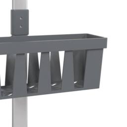 Berkfield Home Shower Hanger Shelf 30x15x(67-105) cm Aluminium in Silver - thumbnail 6