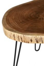 Orsina Sturdy Tripod Base Side Table For Dining Area, Stylish Lounge Table For Livingroom, Modern Metal Side Table in Brown - thumbnail 5