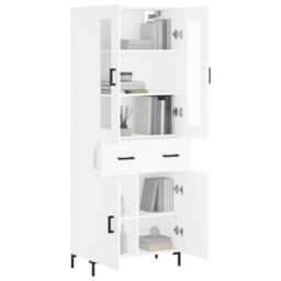 Berkfield Home Highboard White 69.5x34x180 cm Engineered Wood - thumbnail 3