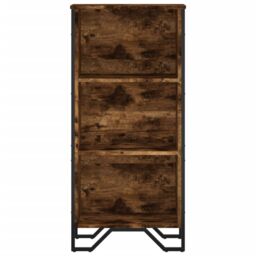 Berkfield Home Bookcase Smoked Oak 50x31x106 cm Engineered Wood in Brown - Size: 50 x 31 x 106 cm - thumbnail 4