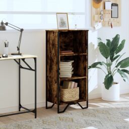 Berkfield Home Bookcase Smoked Oak 50x31x106 cm Engineered Wood in Brown - Size: 50 x 31 x 106 cm - thumbnail 3