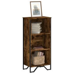 Berkfield Home Bookcase Smoked Oak 50x31x106 cm Engineered Wood in Brown - Size: 50 x 31 x 106 cm - thumbnail 1