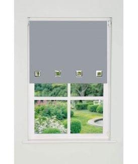 New Edge Blinds Square Eyelet Edge Roller Blind 165cm Drop Light Grey - Size: 85 cm width x 165 cm drop - image 1