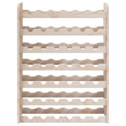 Berkfield Home Beautiful Wine Rack 67.5x25x87 cm Solid Wood Pine in Natural - thumbnail 5