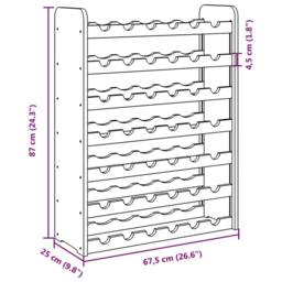 Berkfield Home Beautiful Wine Rack 67.5x25x87 cm Solid Wood Pine in Natural - thumbnail 9