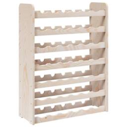 Berkfield Home Beautiful Wine Rack 67.5x25x87 cm Solid Wood Pine in Natural - thumbnail 7
