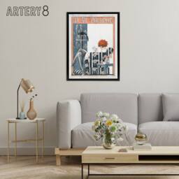 "Artery8 La Vie Parisienne The Breviary Framed Canvas Wall Art Print - Size: W12"" x H16""" - thumbnail 3