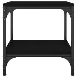 Berkfield Home Side Tables 2 pcs Black 40x40x40 cm Engineered Wood - Size: 40 x 40 x 40 cm - thumbnail 6