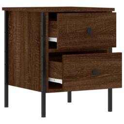 Berkfield Home Bedside Cabinets 2 pcs Brown Oak 40x42x50 cm Engineered Wood - Size: 40 x 42 x 50 cm - thumbnail 7