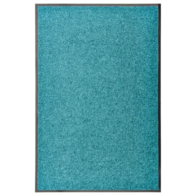 Berkfield Home Doormat Washable Cyan 60x90 cm in Black - image 1
