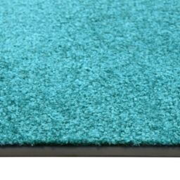 Berkfield Home Doormat Washable Cyan 60x90 cm in Black - thumbnail 4