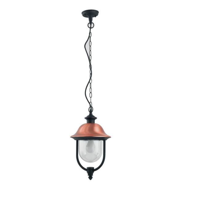 Netlighting VENEZIA Outdoor Pendant Ceiling Light Black IP44 25cm