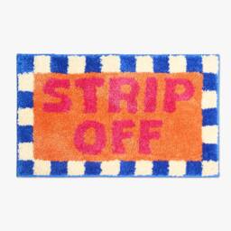 OHS Strip Off-Slogan Tufted Bath Mat Soft Absorbent Non Slip Shower Rug - thumbnail 3