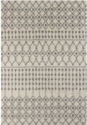 THE RUGS Soft Moroccan Diamond Shaggy Rugs & Runners Ivory Grey Living Room - Size: 60 cm x 110 cm - thumbnail 2