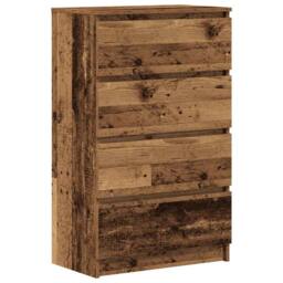 Berkfield Home Sideboard Old Wood 60x35x98.5 cm Engineered Wood in Brown - thumbnail 1