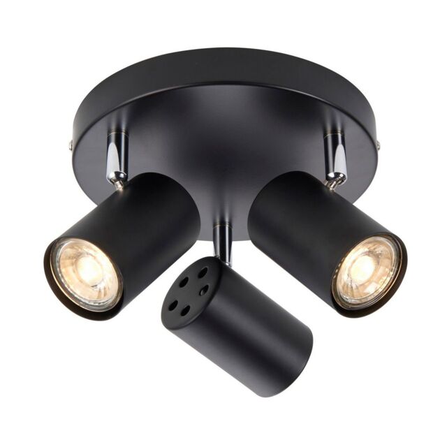 Netlighting Arezzo Ceiling Spotlight Clusters 3 Light Matt Black Paint - image 1