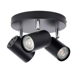 Netlighting Arezzo Ceiling Spotlight Clusters 3 Light Matt Black Paint - thumbnail 3