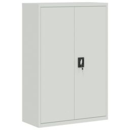 Berkfield Home Office Cabinet 90x40x140cm Steel Grey - Size: 90 x 40 x 140 cm - thumbnail 2