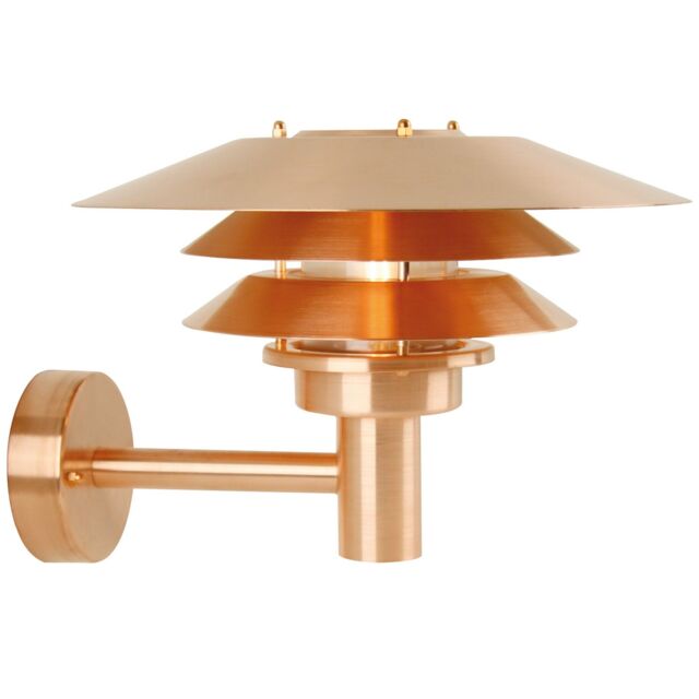 Nordlux Industrial Outdoor Wall Light Brown Copper E27 Coastal/Marine Safe - Mains Powered, IP54 - image 1