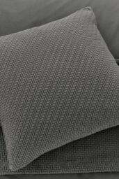 1951 'Andaz' Cotton Pillow Sham in Charcoal - thumbnail 2