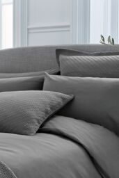 1951 'Andaz' Cotton Pillow Sham in Charcoal - thumbnail 4