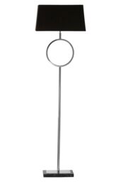 Orsina Skye Floor Lamp with Stone Base in Black