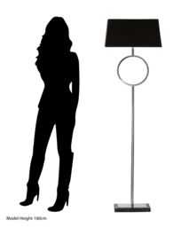 Orsina Skye Floor Lamp with Stone Base in Black - thumbnail 5
