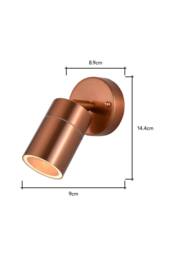BHS Lighting Jared Copper Outdoor Wall Light - thumbnail 5