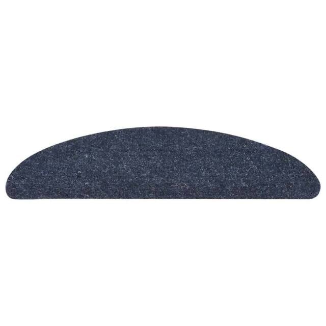 Berkfield Home Self-adhesive Stair Mats 5 pcs Blue 56x17x3 cm Needle Punch - Size: Medium - image 1