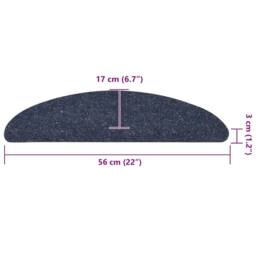 Berkfield Home Self-adhesive Stair Mats 5 pcs Blue 56x17x3 cm Needle Punch - Size: Medium - thumbnail 8