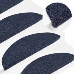 Berkfield Home Self-adhesive Stair Mats 5 pcs Blue 56x17x3 cm Needle Punch - Size: Medium - thumbnail 5