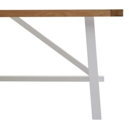 Orsina Natural Oak Dining Table, Sturdy Birch Wood Base Dining Table, Dining Table with Contrasting Appeal - thumbnail 6