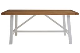 Orsina Natural Oak Dining Table, Sturdy Birch Wood Base Dining Table, Dining Table with Contrasting Appeal - thumbnail 7