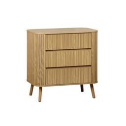 sweeek Grooved decor dresser 3 drawers in Beige - thumbnail 2