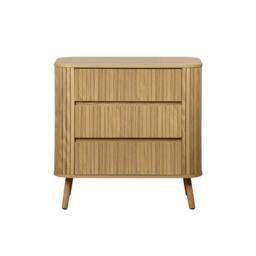 sweeek Grooved decor dresser 3 drawers in Beige - thumbnail 5