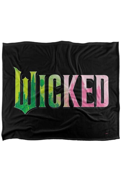 NBCU Wicked Pink & Green Logo Super Soft Throw Blanket - Size: Large - image 1