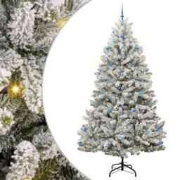 Berkfield Home Elegant Artificial Christmas Tree Green & White 270 cm PVC & Metal - thumbnail 3