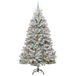 Berkfield Home Elegant Artificial Christmas Tree Green & White 270 cm PVC & Metal - thumbnail 1