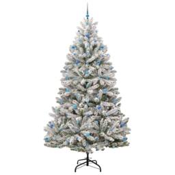 Berkfield Home Elegant Artificial Christmas Tree Green & White 270 cm PVC & Metal - thumbnail 4