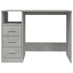 Berkfield Home Desk with Drawers Concrete Grey 102x50x76 cm Engineered Wood - Size: 102 x 50 x 76 cm - thumbnail 6