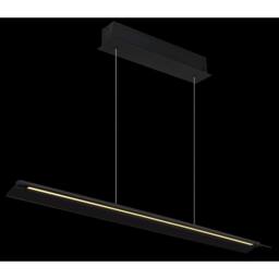 Netlighting Muriella Bar Pendant Matt Black Smoke Glass Shade LED 3000K - thumbnail 3