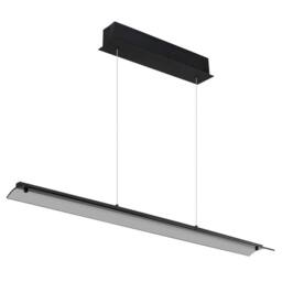 Netlighting Muriella Bar Pendant Matt Black Smoke Glass Shade LED 3000K - thumbnail 2