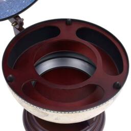Berkfield Home Tabletop Globe Bar Wine Stand Eucalyptus Wood Green - thumbnail 6