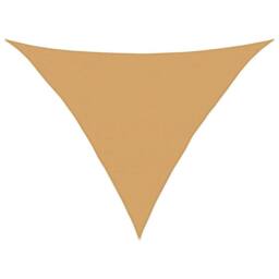 Berkfield Home Sunshade Sail 160 g/m¬≤ Triangular Sand 5x5x6 m HDPE in Light Sand - thumbnail 3
