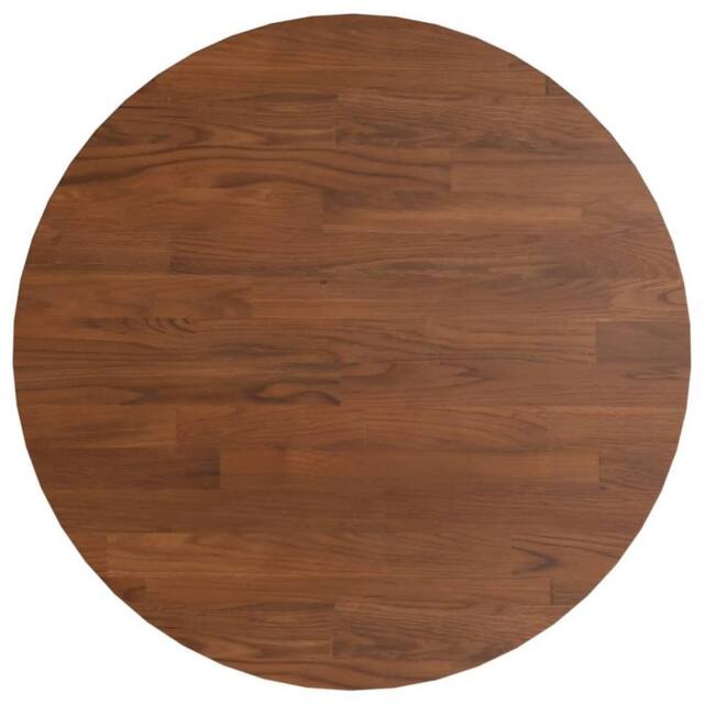 Berkfield Home Round Table Top Dark Brown √ò40x1.5 cm Treated Solid Wood Oak - Size: 40x1.5 cm - image 1