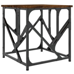 Berkfield Home Coffee Table Smoked Oak 45x45x47.5 cm Engineered Wood in Brown - thumbnail 2