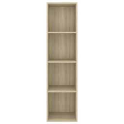 Berkfield Home Wall-mounted TV Cabinet Sonoma Oak 37x37x142.5 cm Engineered Wood in Brown - thumbnail 4